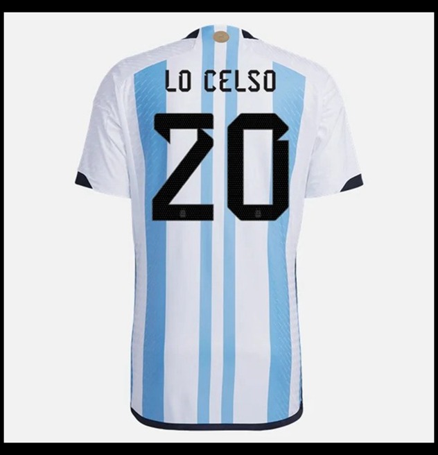 Nogometni Dres Argentina Svjetsko Prvenstvo 2022 LO CELSO #20 Domaći Komplet