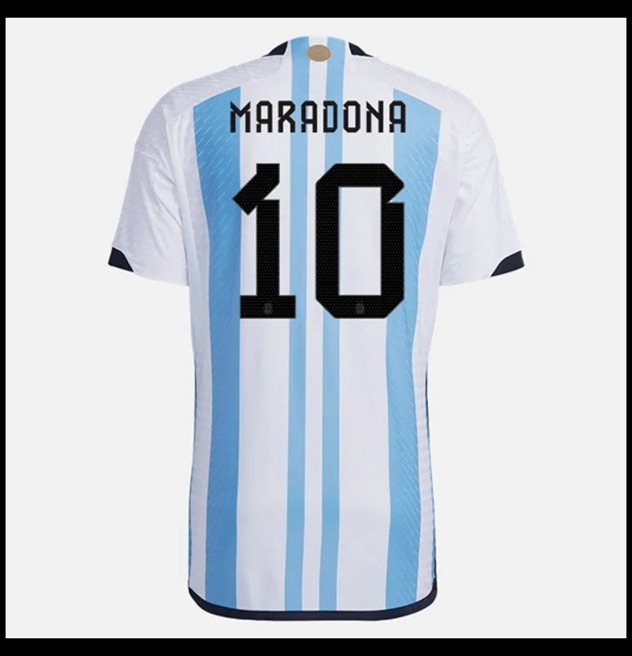 Nogometni Dres Argentina Svjetsko Prvenstvo 2022 MARADONA #10 Domaći Komplet