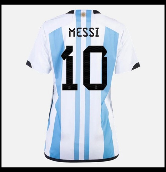 Nogometni Dres Argentina Svjetsko Prvenstvo 2022 Ženska MESSI #10 Domaći Komplet