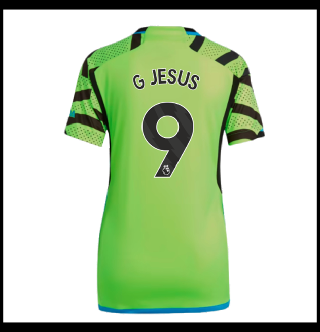 Nogometni Dres Arsenal 2023-24 Ženska G JESUS #9 Gostujući Komplet