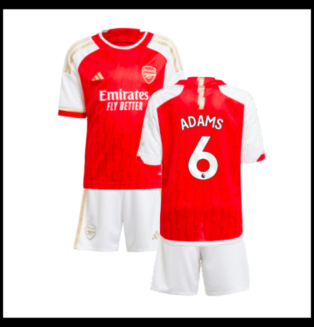 Nogometni Dres Arsenal 2023-24 Dječji ADAMS #6 Domaći Komplet
