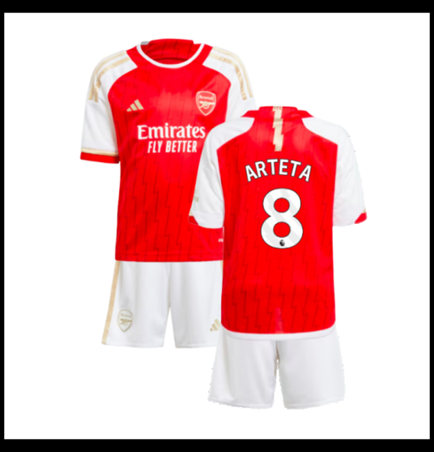 Nogometni Dres Arsenal 2023-24 Dječji ARTETA #8 Domaći Komplet