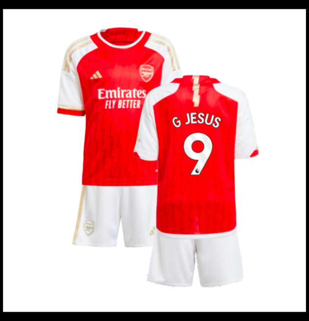 Nogometni Dres Arsenal 2023-24 Dječji G JESUS #9 Domaći Komplet