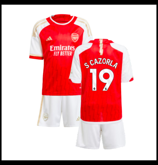 Nogometni Dres Arsenal 2023-24 Dječji S CAZORLA #19 Domaći Komplet