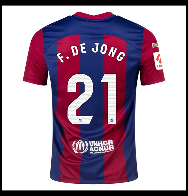 Nogometni Dres FC Barcelona 2023-24 F DE JONG #21 Domaći Komplet