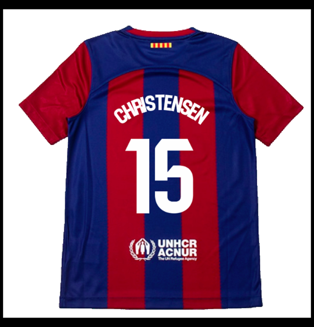 Nogometni Dres FC Barcelona 2023-24 Dječji CHRISTENSEN #15 Domaći Komplet