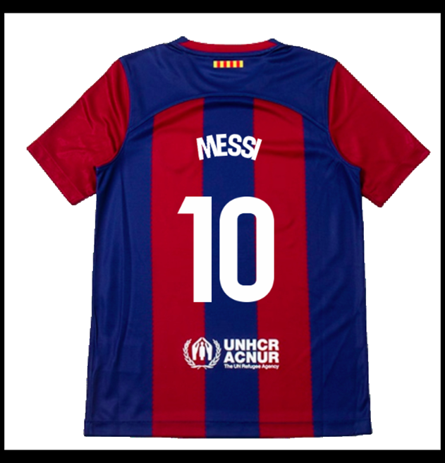 Nogometni Dres FC Barcelona 2023-24 Dječji MESSI #10 Domaći Komplet