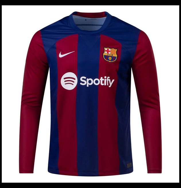 Nogometni Dres FC Barcelona 2023-24 Dugim Rukavima Domaći Komplet