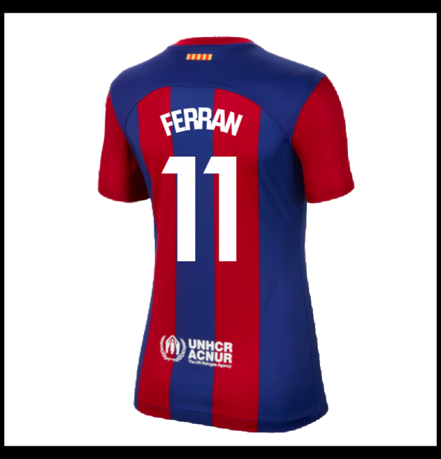 Nogometni Dres FC Barcelona 2023-24 Ženska FERRAN #11 Domaći Komplet