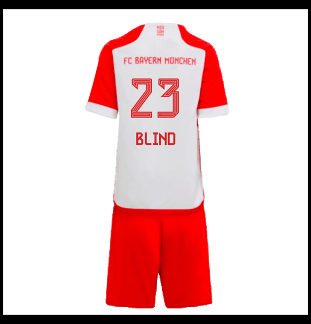 Nogometni Dres FC Bayern München 2023-24 Dječji BLIND #23 Domaći Komplet