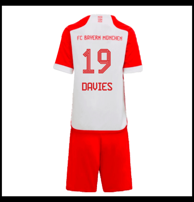 Nogometni Dres FC Bayern München 2023-24 Dječji DAVIES #19 Domaći Komplet