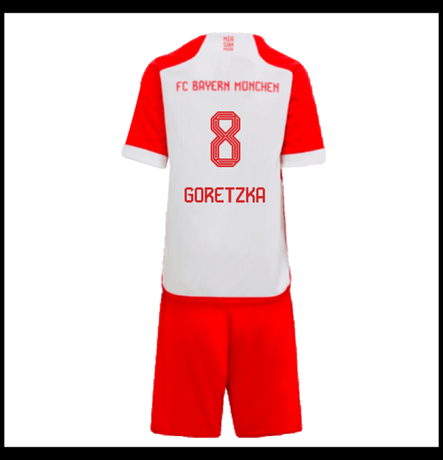 Nogometni Dres FC Bayern München 2023-24 Dječji GORETZKA #8 Domaći Komplet