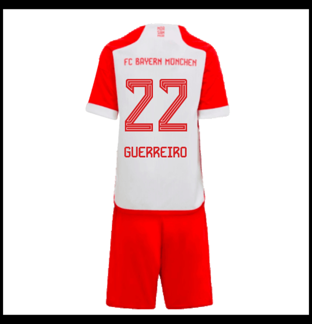 Nogometni Dres FC Bayern München 2023-24 Dječji GUERREIRO #22 Domaći Komplet