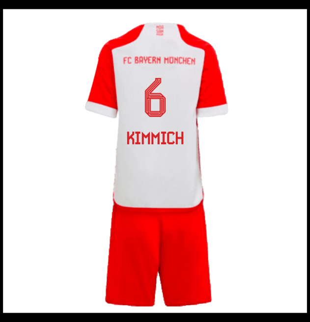 Nogometni Dres FC Bayern München 2023-24 Dječji KIMMICH #6 Domaći Komplet