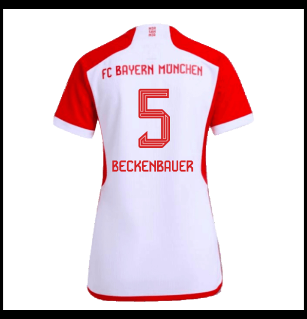 Nogometni Dres FC Bayern München 2023-24 Ženska BECKENBAUER #5 Domaći Komplet