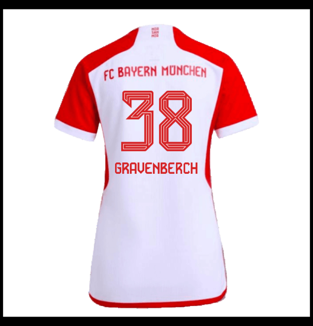 Nogometni Dres FC Bayern München 2023-24 Ženska GRAVENBERCH #38 Domaći Komplet