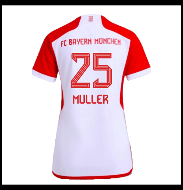 Nogometni Dres FC Bayern München 2023-24 Ženska MULLER #25 Domaći Komplet