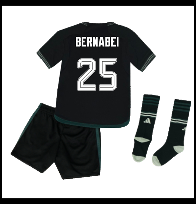 Nogometni Dres Celtic 2023-24 Dječji BERNABEI #25 Gostujući Komplet