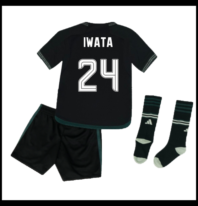 Nogometni Dres Celtic 2023-24 Dječji IWATA #24 Gostujući Komplet