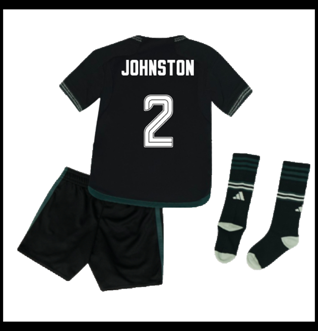 Nogometni Dres Celtic 2023-24 Dječji JOHNSTON #2 Gostujući Komplet
