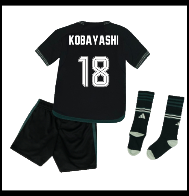 Nogometni Dres Celtic 2023-24 Dječji KOBAYASHI #18 Gostujući Komplet