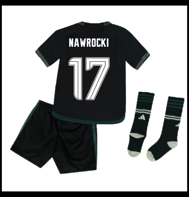 Nogometni Dres Celtic 2023-24 Dječji NAWROCKI #17 Gostujući Komplet