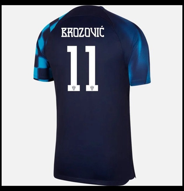 Nogometni Dres Hrvatska Svjetsko Prvenstvo 2022 BROZOVIC #11 Gostujući Komplet