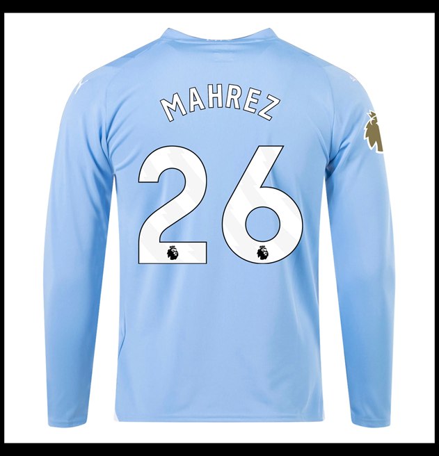 Nogometni Dres Manchester City 2023-24 Dugim Rukavima MAHREZ #26 Domaći Komplet