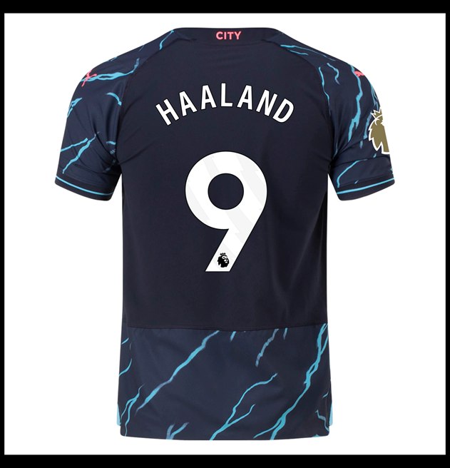 Nogometni Dres Manchester City 2023-24 HAALAND #9 Rezervni Komplet