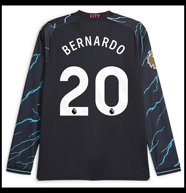 Nogometni Dres Manchester City 2023-24 Dugim Rukavima BERNARDO #20 Rezervni Komplet