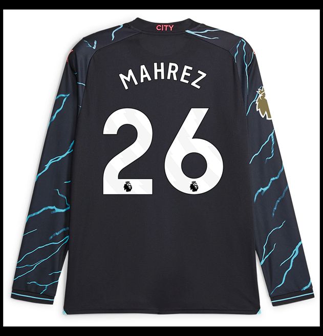Nogometni Dres Manchester City 2023-24 Dugim Rukavima MAHREZ #26 Rezervni Komplet