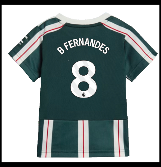 Nogometni Dres Manchester United 2023-24 Dječji B FERNANDES #8 Gostujući Komplet