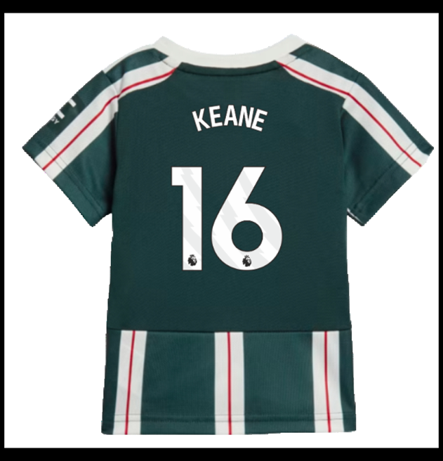Nogometni Dres Manchester United 2023-24 Dječji KEANE #16 Gostujući Komplet