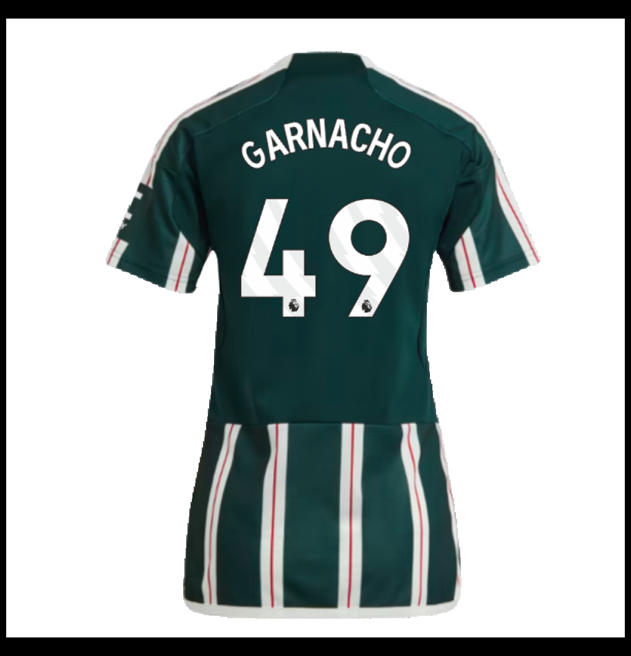 Nogometni Dres Manchester United 2023-24 Ženska GARNACHO #49 Gostujući Komplet