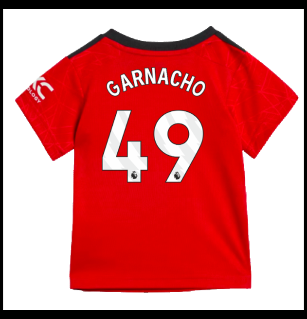 Nogometni Dres Manchester United 2023-24 Dječji GARNACHO #49 Domaći Komplet
