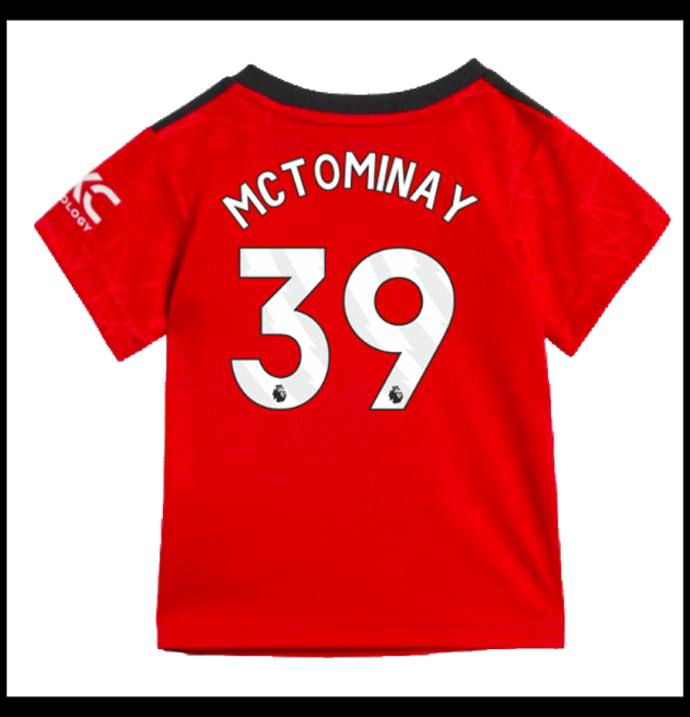 Nogometni Dres Manchester United 2023-24 Dječji MCTOMINAY #39 Domaći Komplet