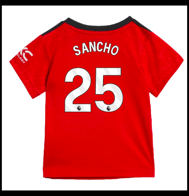 Nogometni Dres Manchester United 2023-24 Dječji SANCHO #25 Domaći Komplet