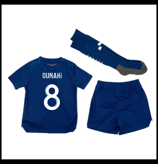 Nogometni Dres Olympique de Marseille 2023-24 Dječji OUNAHI #8 Gostujući Komplet
