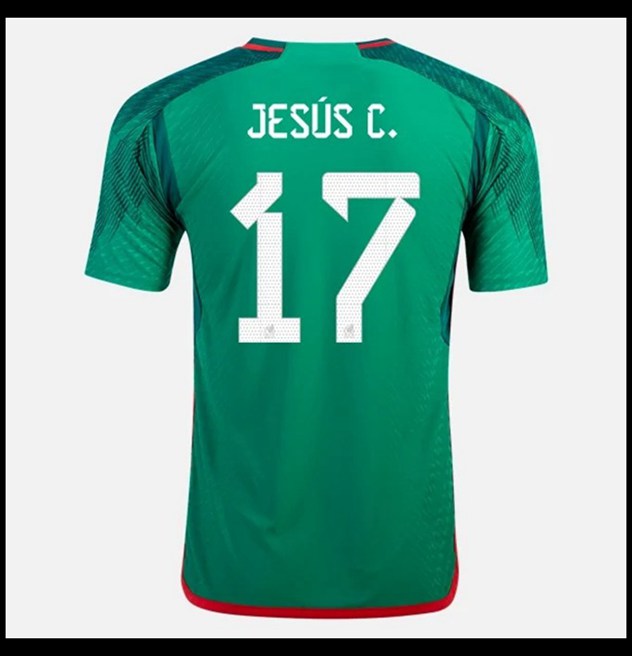 Nogometni Dres Meksiko Svjetsko Prvenstvo 2022 JESUS C #17 Domaći Komplet