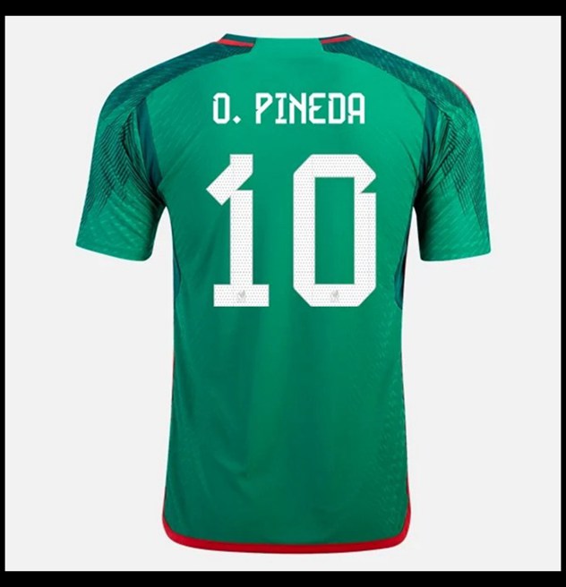 Nogometni Dres Meksiko Svjetsko Prvenstvo 2022 O PINEDA #10 Domaći Komplet