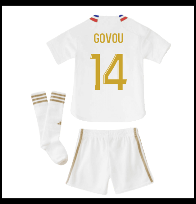 Nogometni Dres Olympique Lyonnais 2023-24 Dječji GOVOU #14 Domaći Komplet