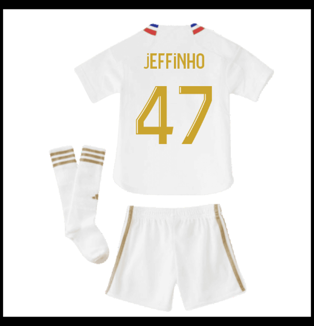 Nogometni Dres Olympique Lyonnais 2023-24 Dječji JEFFINHO #47 Domaći Komplet