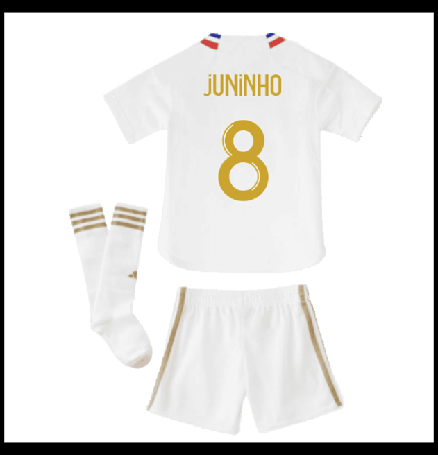 Nogometni Dres Olympique Lyonnais 2023-24 Dječji JUNINHO #8 Domaći Komplet