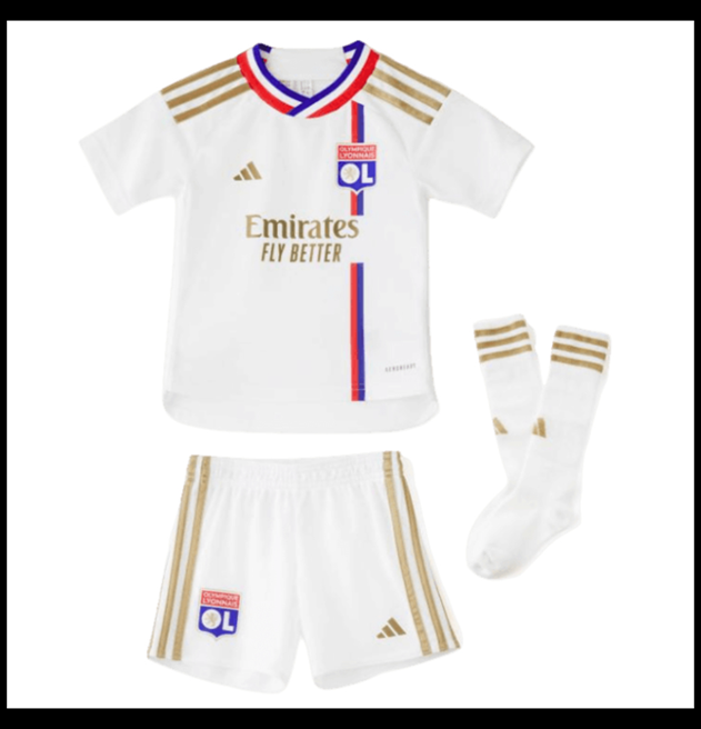 Nogometni Dres Olympique Lyonnais 2023-24 Dječji Domaći Komplet