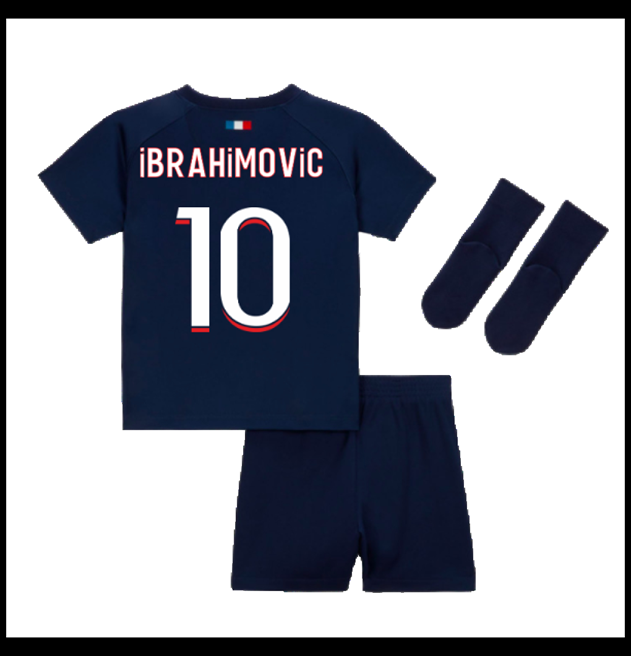 Nogometni Dres Paris Saint Germain PSG 2023-24 Dječji IBRAHIMOVIC #10 Domaći Komplet
