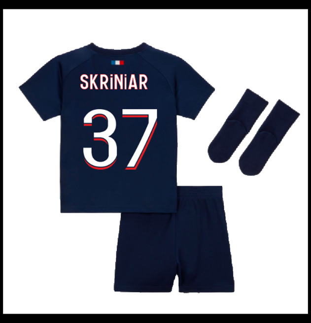 Nogometni Dres Paris Saint Germain PSG 2023-24 Dječji SKRINIAR #37 Domaći Komplet