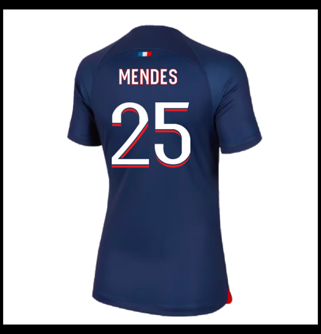 Nogometni Dres Paris Saint Germain PSG 2023-24 Ženska MENDES #25 Domaći Komplet
