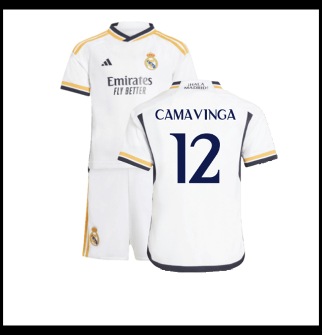 Nogometni Dres FC Real Madrid 2023-24 Dječji CAMAVINGA #12 Domaći Komplet