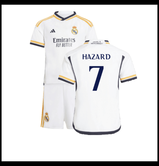 Nogometni Dres FC Real Madrid 2023-24 Dječji HAZARD #7 Domaći Komplet