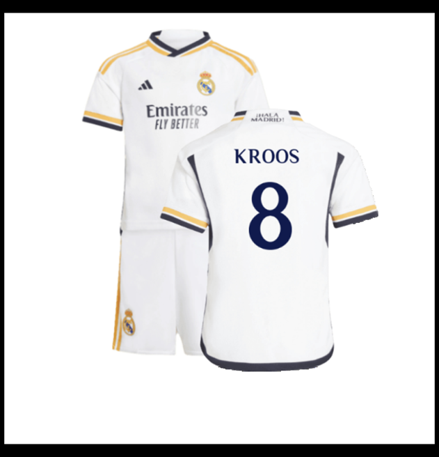 Nogometni Dres FC Real Madrid 2023-24 Dječji KROOS #8 Domaći Komplet
